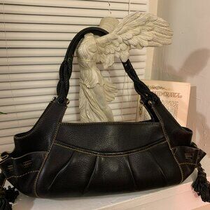 Cole Haan Small Black Leather Tote/Village